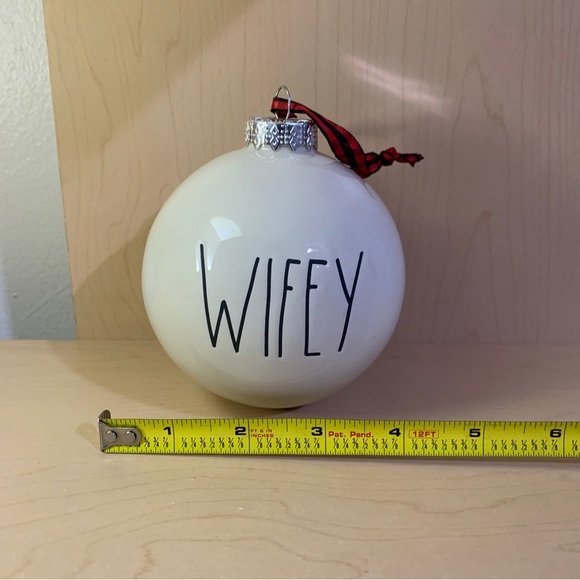 Rae Dunn Hubby and Wifey Christmas Ornaments 3 1/2" - Magenta Artisan Collection - Picture 4 of 7